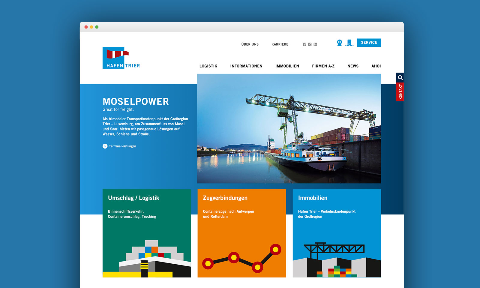 Webseite Hafen Trier