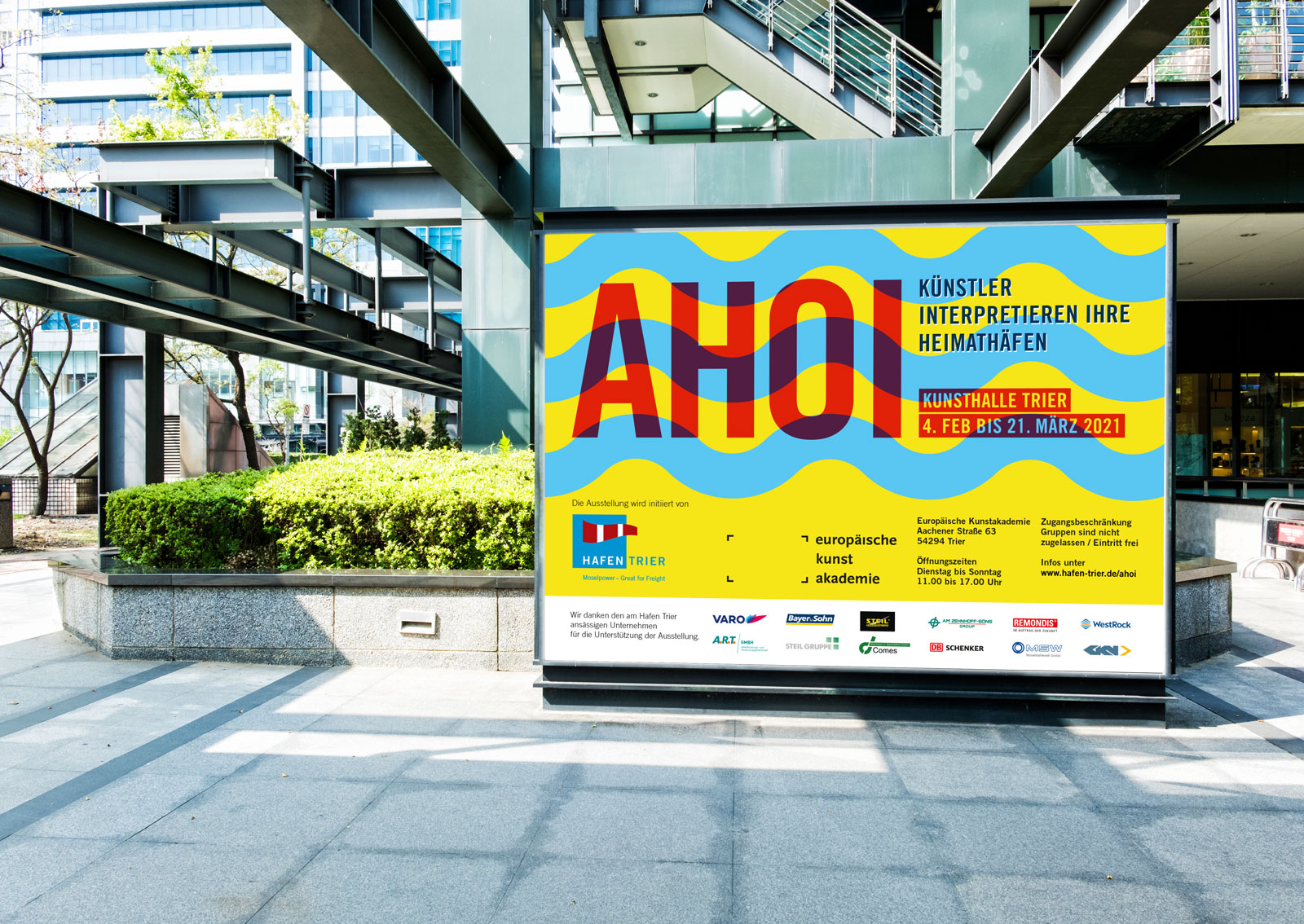 Grossflächenplakat für die Ausstellung Ahoi