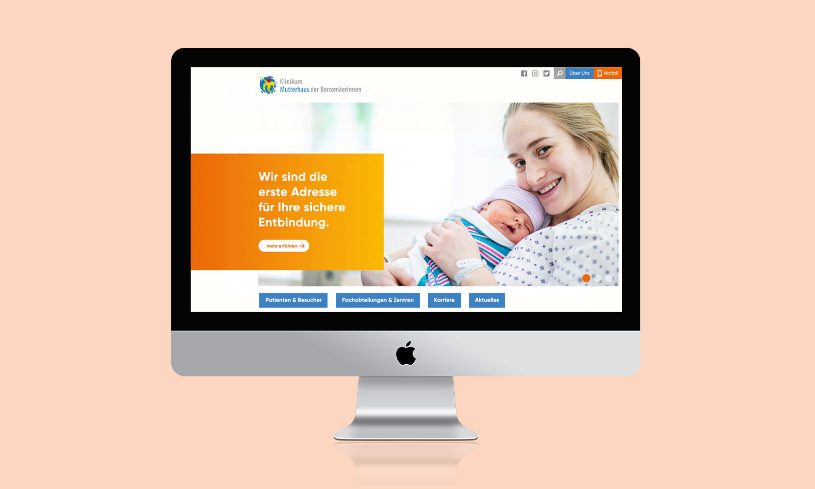 Mutterhaus Website Desktop