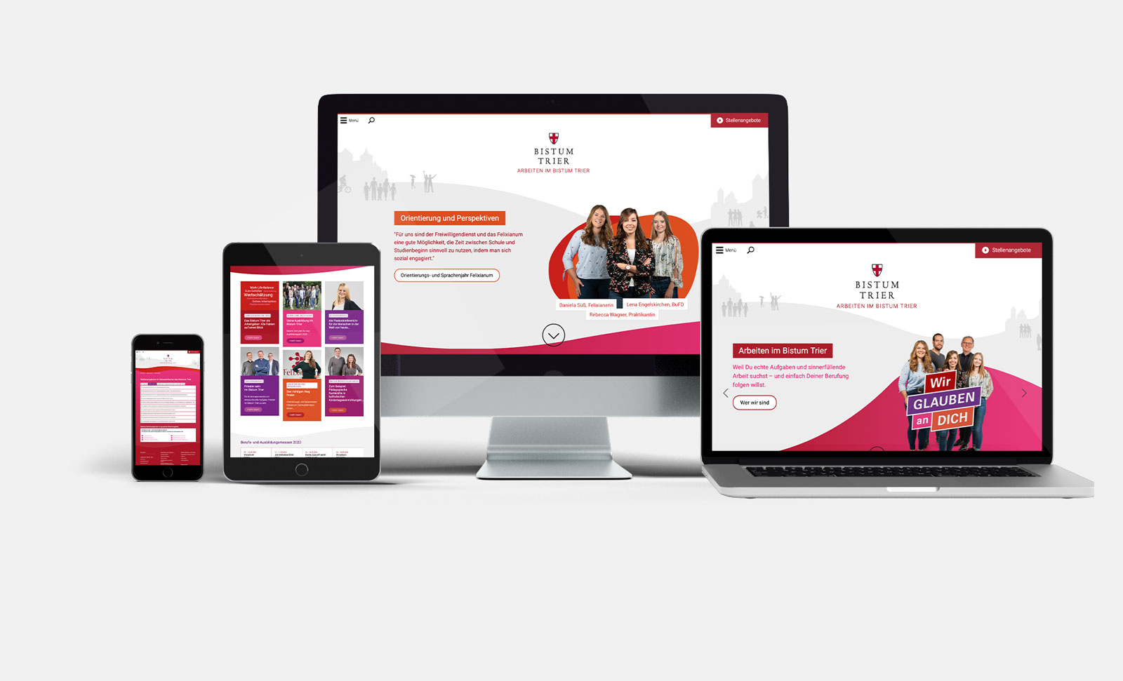 Onlinepräsenz „Wir glauben an Dich"