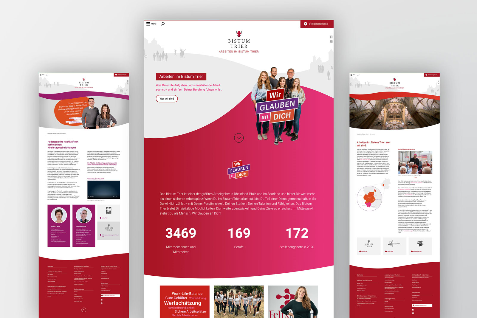 Webseite „Wir glauben an Dich"