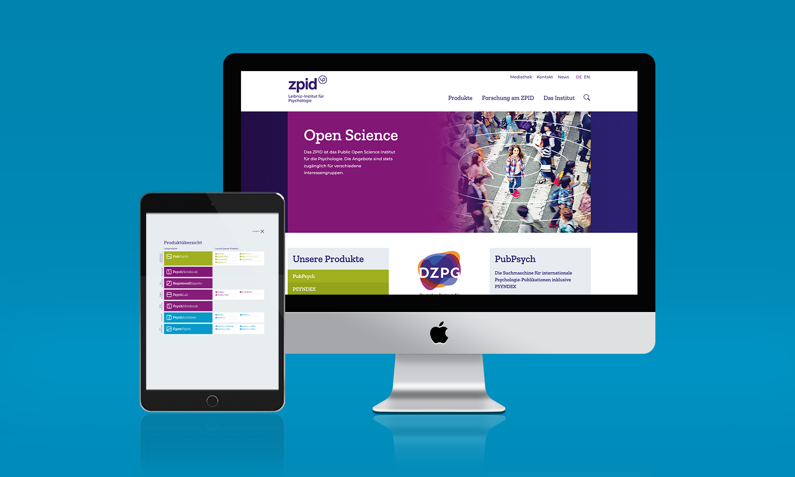 zpid Website Screen und mobile Version